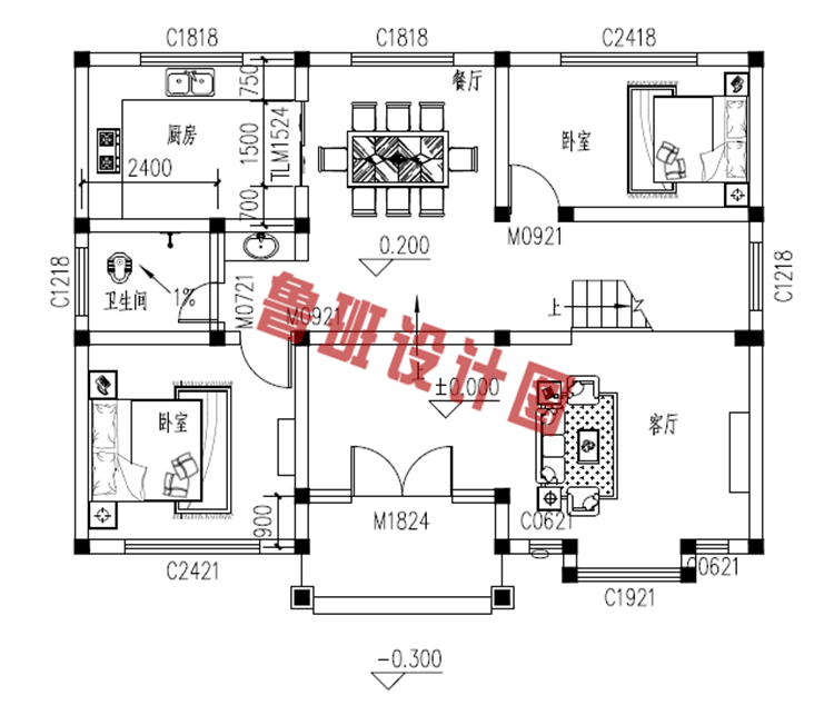 100平米左右乡下三层楼房设计图