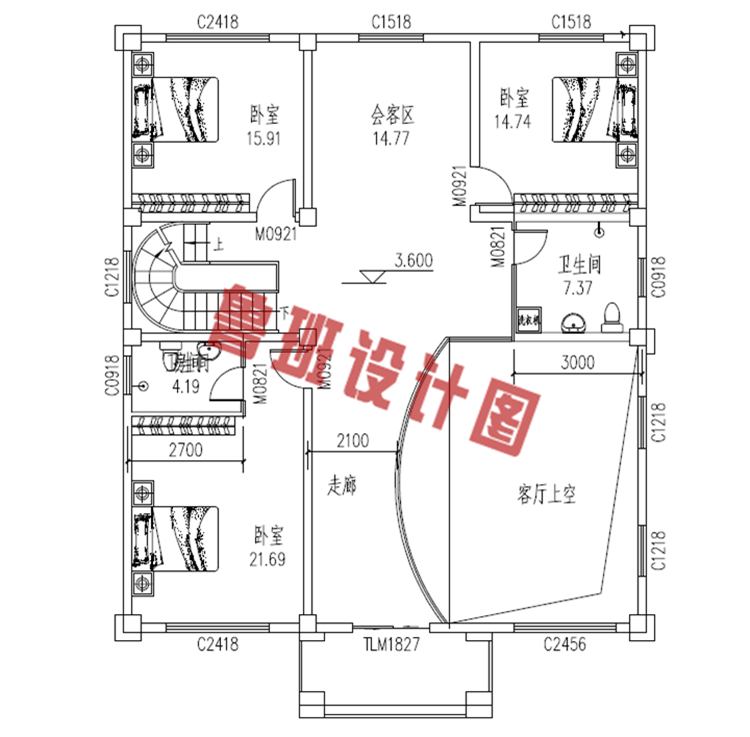 简单实用的三层农村房屋设计图纸