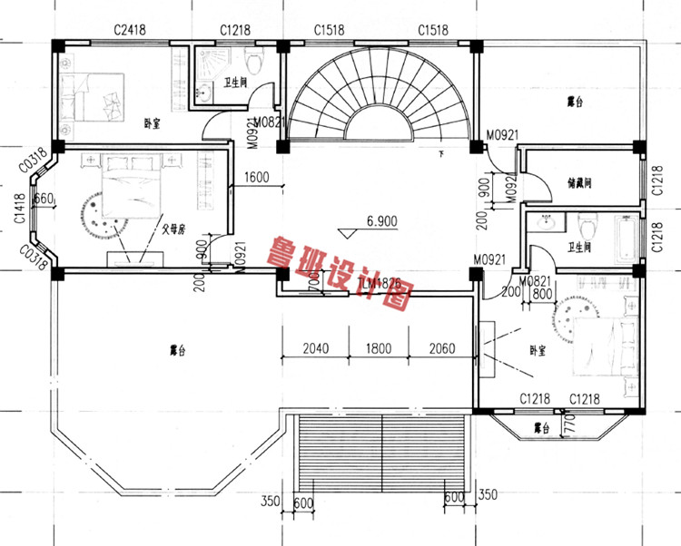 三层欧式豪华别墅设三层户型图