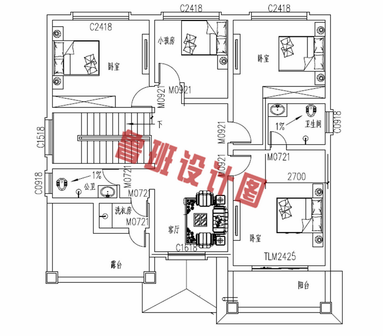 农村二层小楼图纸