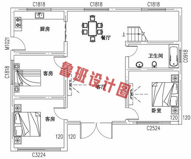 简单新农村二层住宅设计图