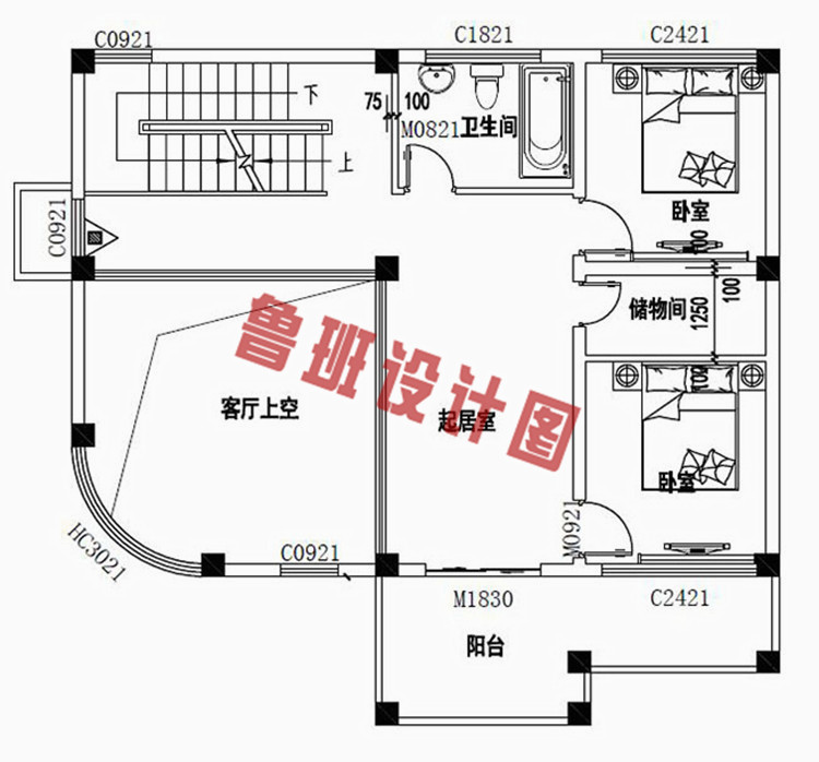 现代三层复式小别墅设计图