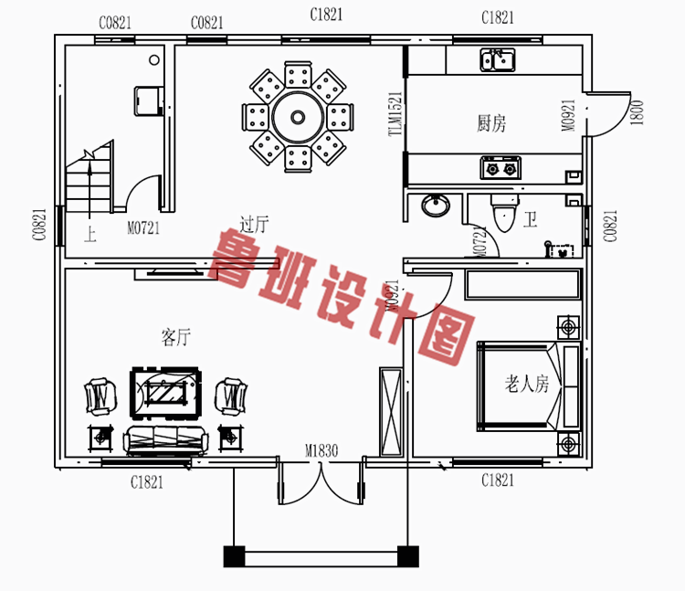 90平方米三层房屋设计图