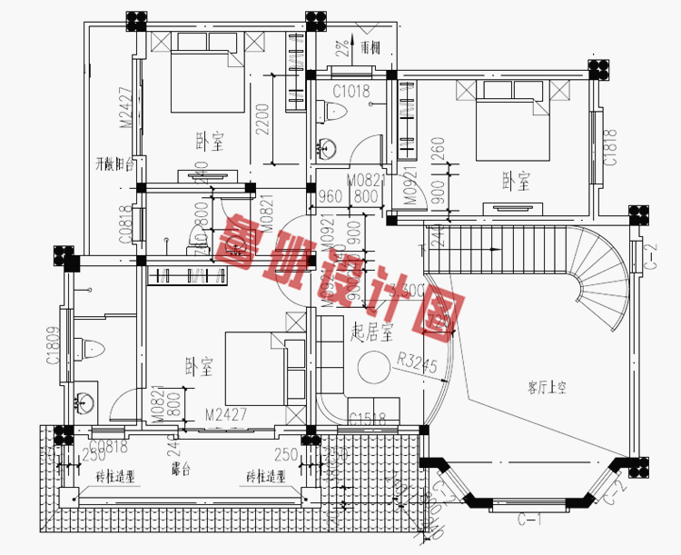 普通农村二层房子设计图