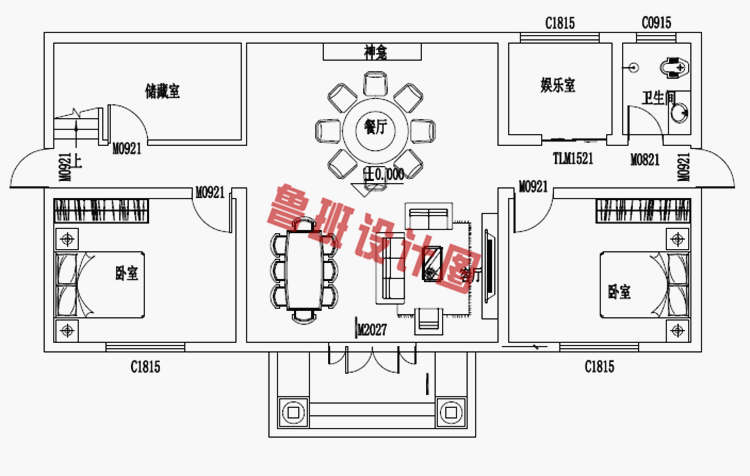 经典二层农村自建房屋别墅设计图纸