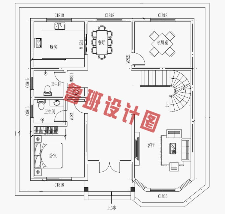 经典20万左右二层别墅设计图纸