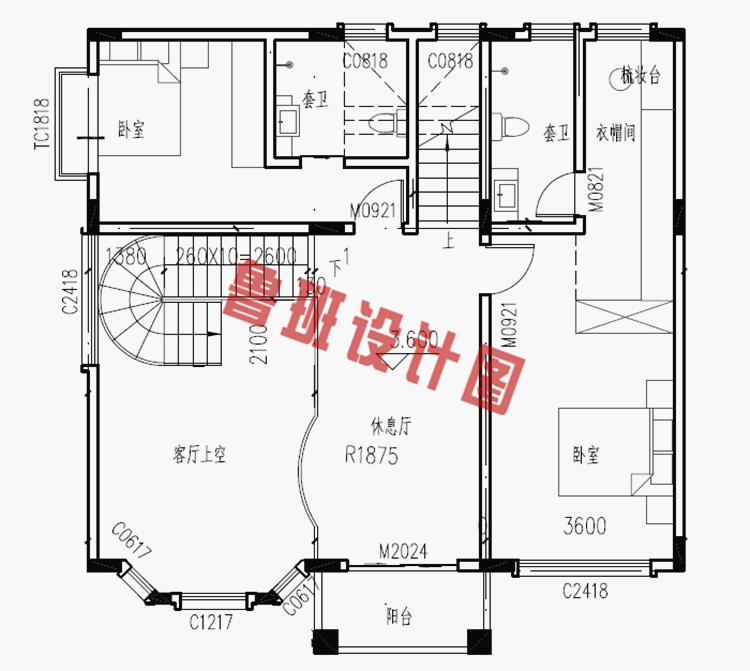 农村二层半房子设计图