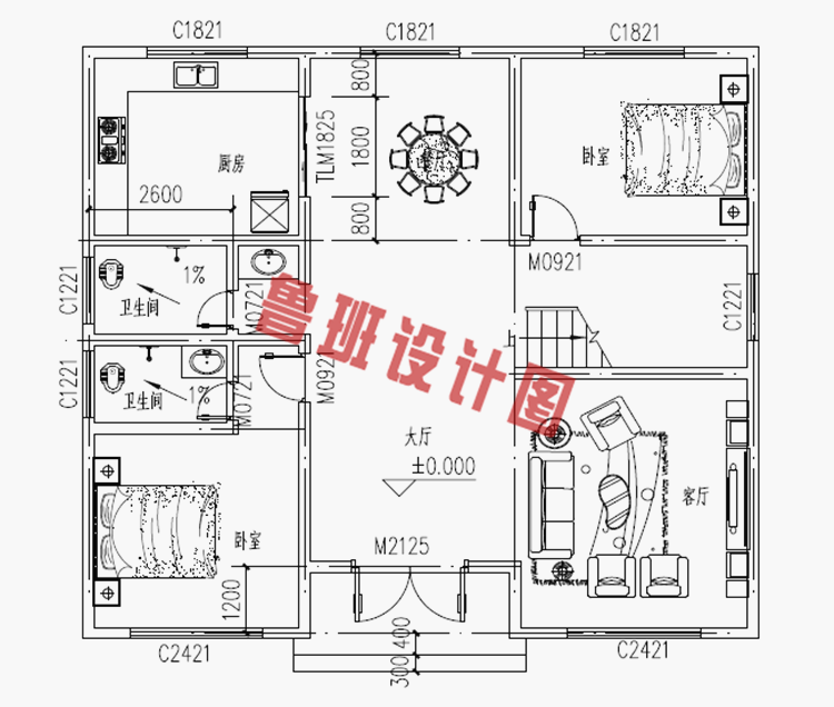 简单质朴三层新农村小别墅设计图纸