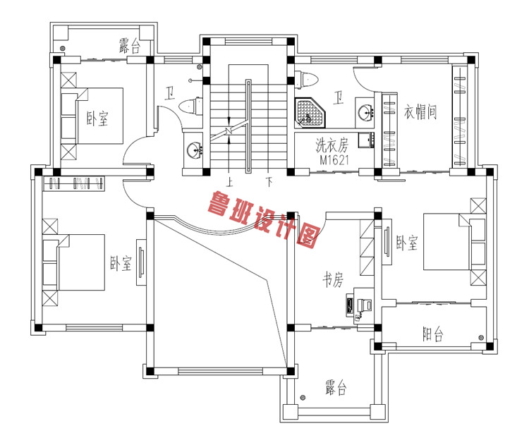 新款三层楼房设计二层户型图