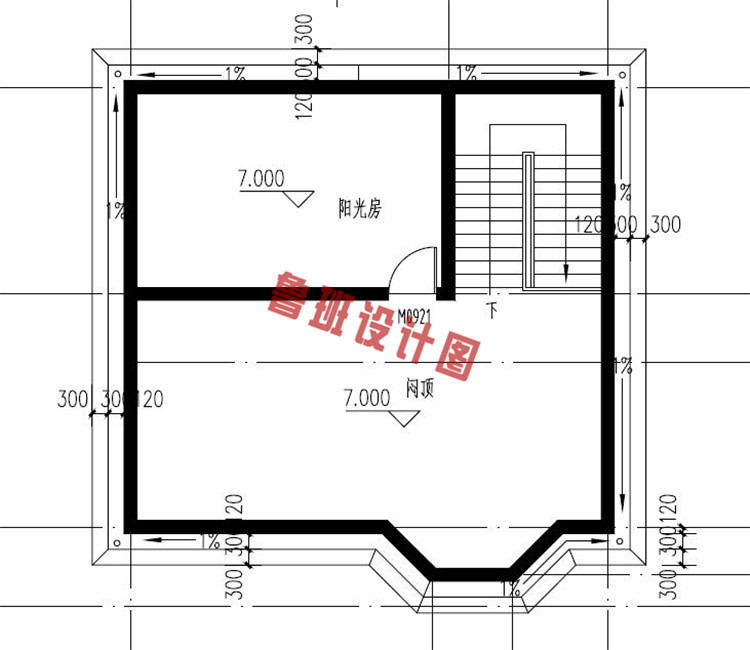 田园风二层乡村自建房屋设计阁楼户型图