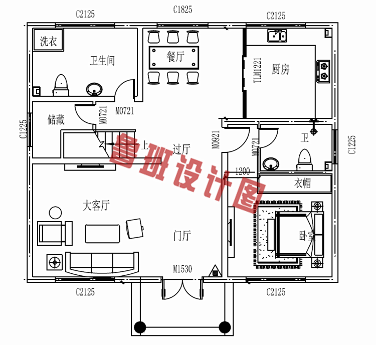 100平方三层楼房设计图