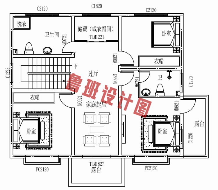 100平方三层楼房设计图