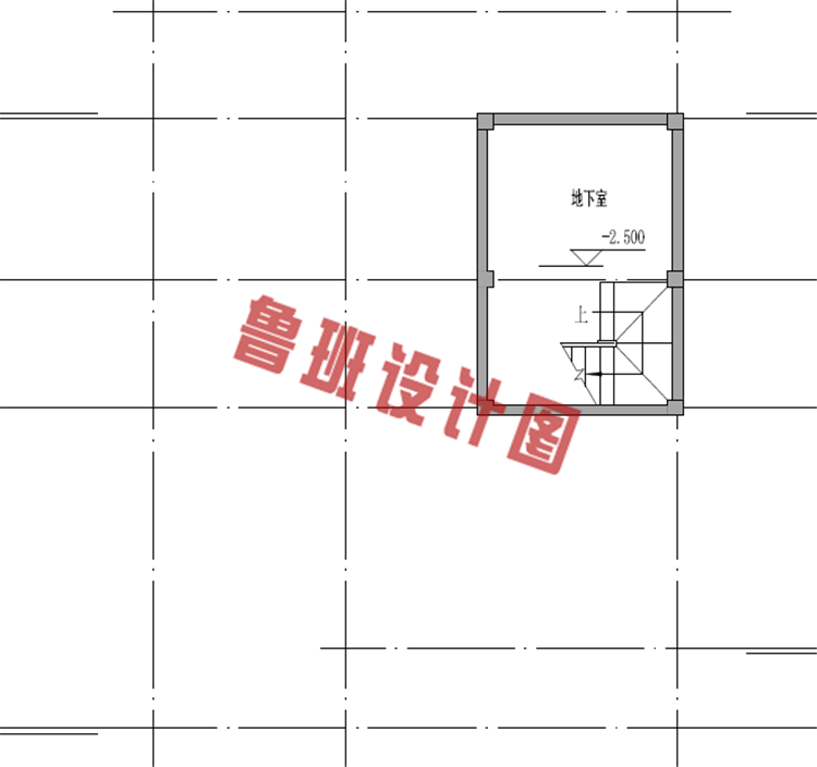 二层美式田园别墅设计地下室图