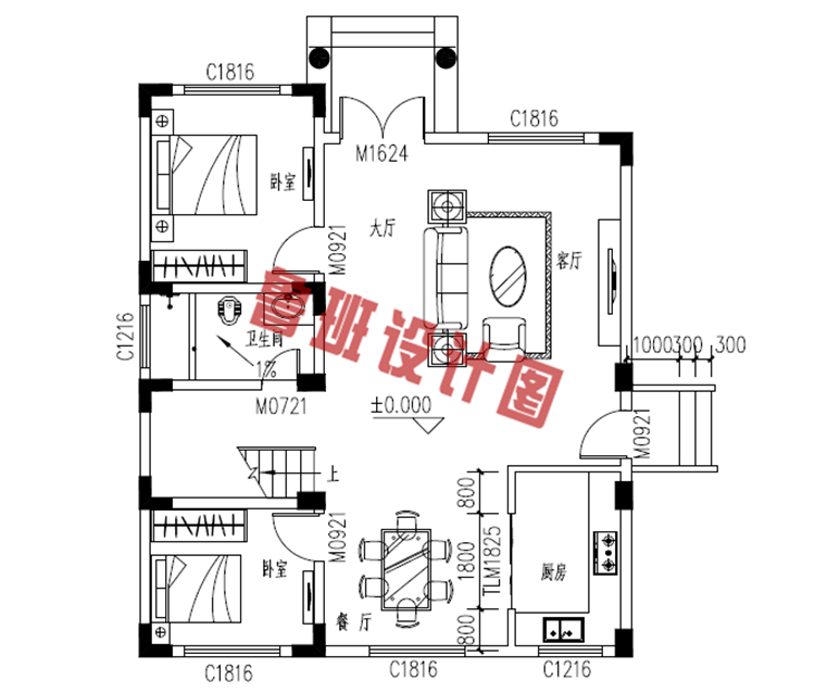 100平米左右简单实用的二层楼房设计图