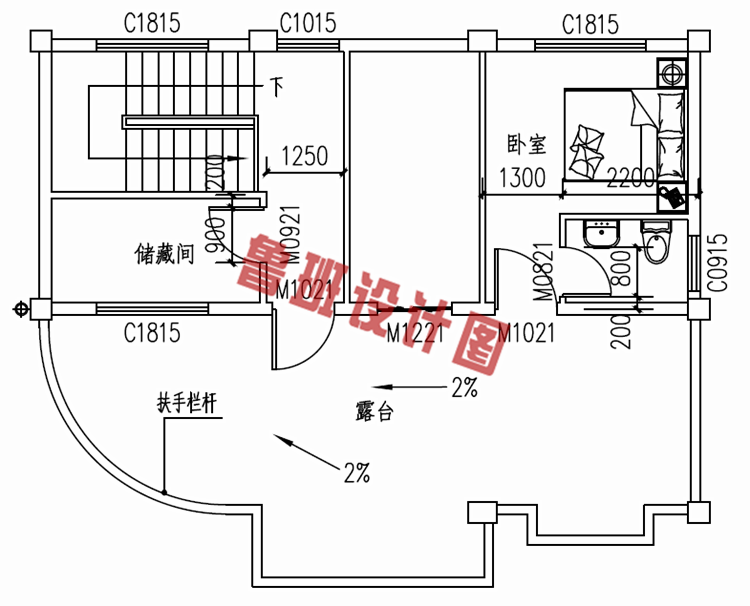 小平米四层自建房屋设计图纸