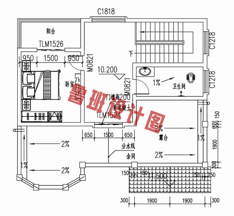 90平小户型四层房屋设计图