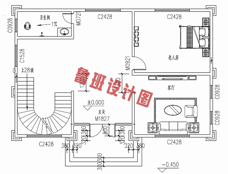 120平农村四层楼房设计图