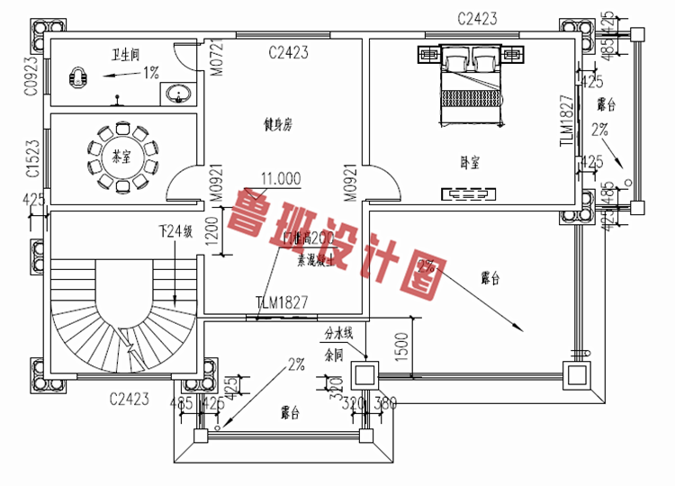 120平农村四层楼房设计图