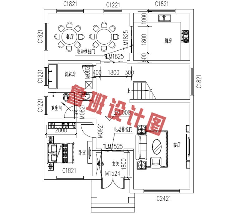 爆款120平米三层农村别墅房屋设计图