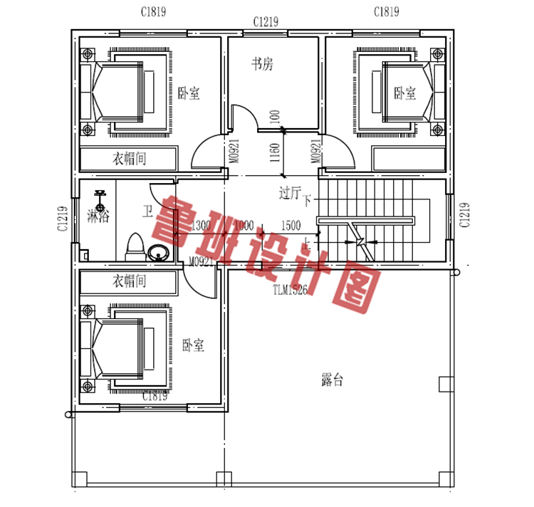 农村120平米三间三层楼房设计图纸