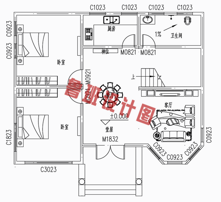 三层农村自建别墅设计图纸及效果图