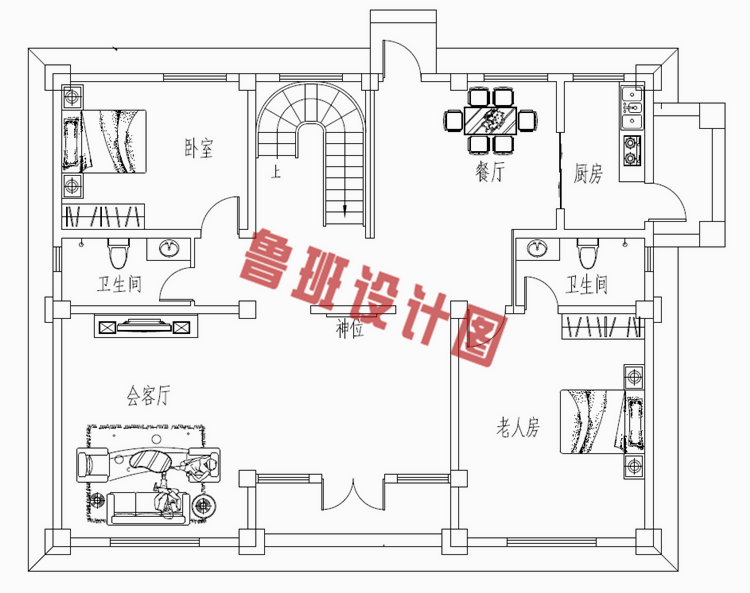 50万左右农村三层别墅设计图纸