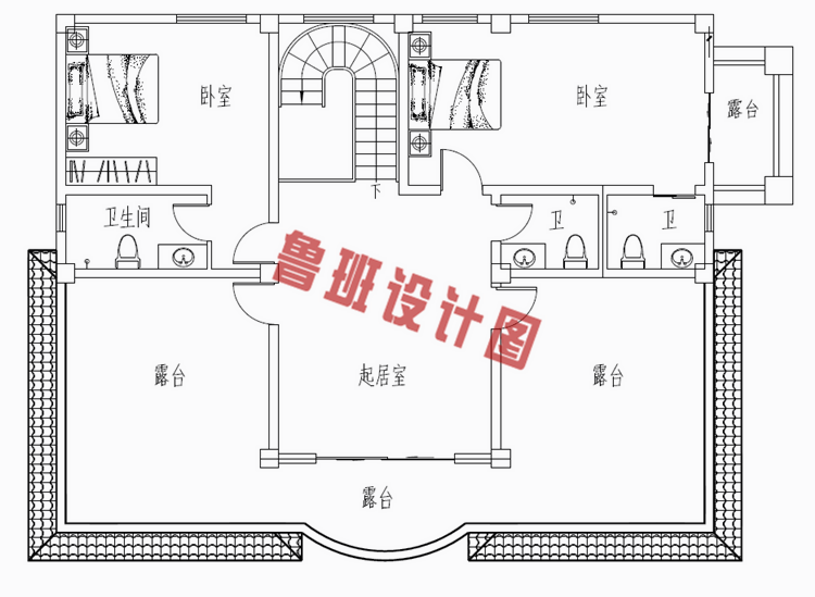 50万左右农村三层别墅设计图纸