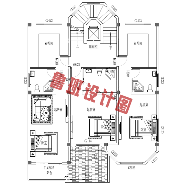 新款二层半农村自建小别墅设计图纸