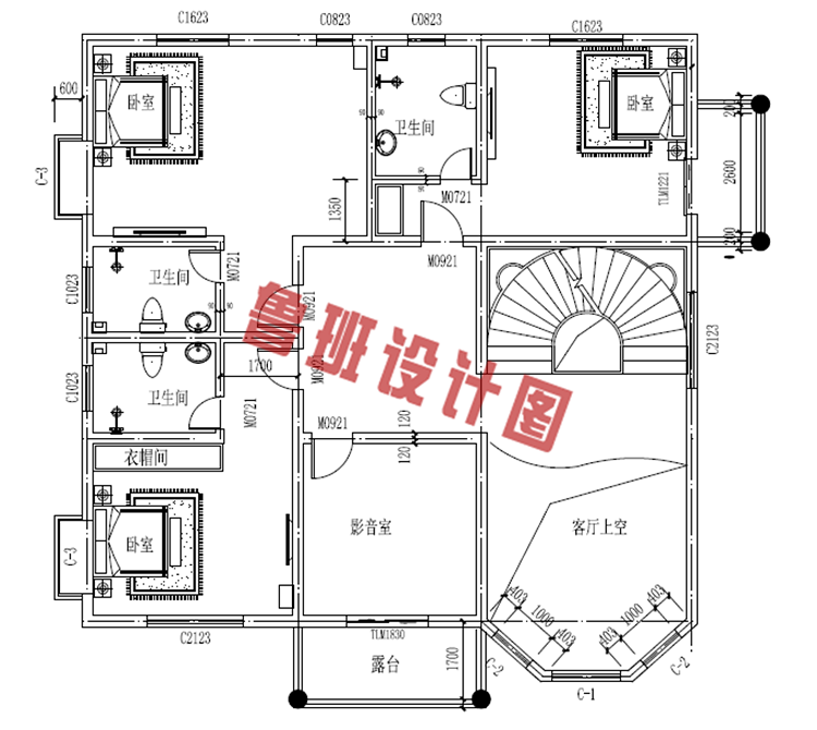 三层复式别墅小洋楼