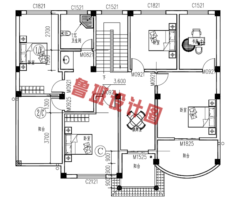 农村四间两层楼房设计图