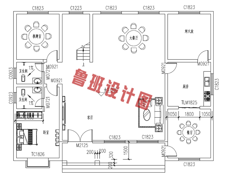 农村4间2层楼房设计图