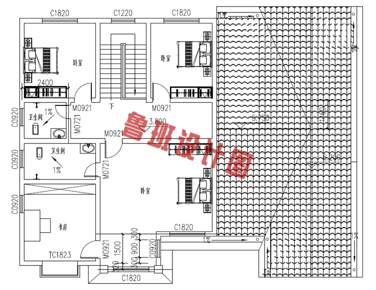 农村4间2层楼房设计图