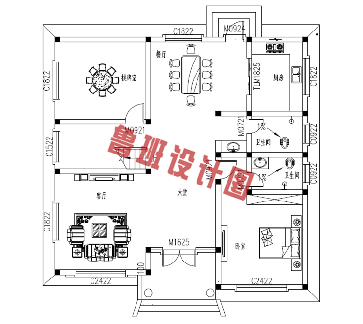 二层小楼设计一层户型图