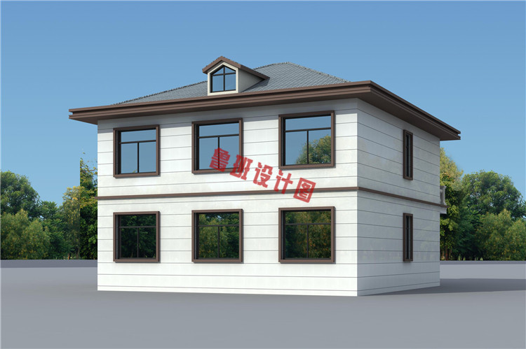 新中式现代二层小别墅设计外观图