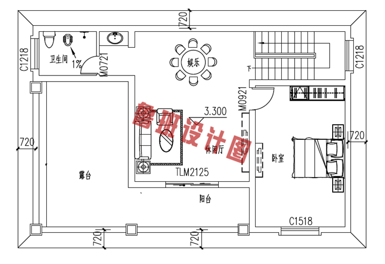 二层小楼设计二层户型图