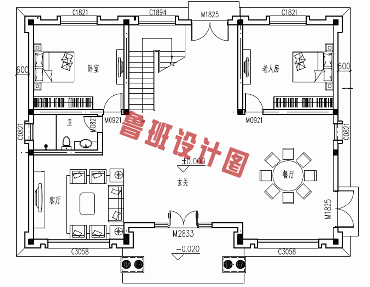 新户型三层新农村别墅房屋设计图纸