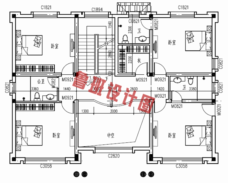 新户型三层新农村别墅房屋设计图纸