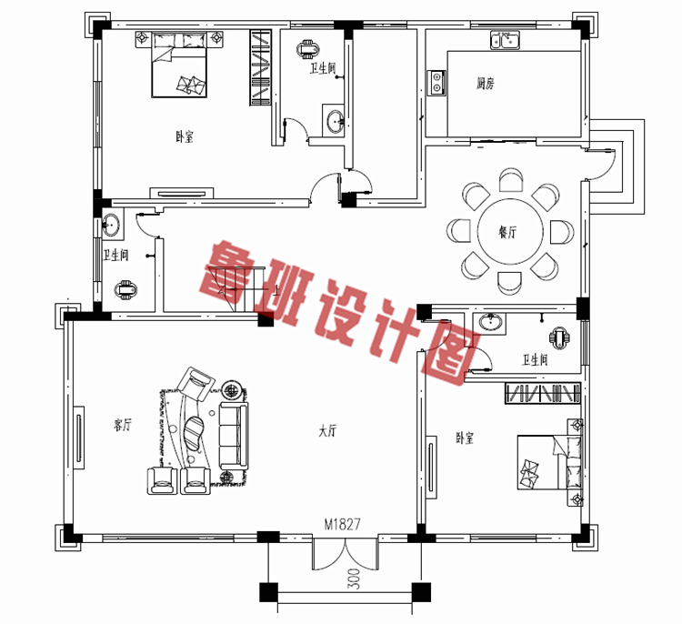 复式200平米三层楼房设计图纸