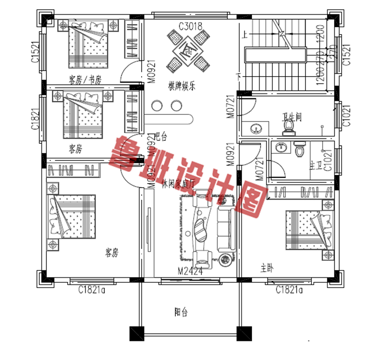 新中式农村三层楼房设计图纸