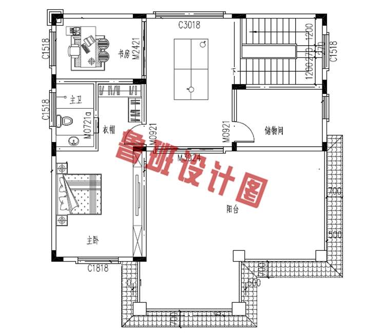 新中式农村三层楼房设计图纸