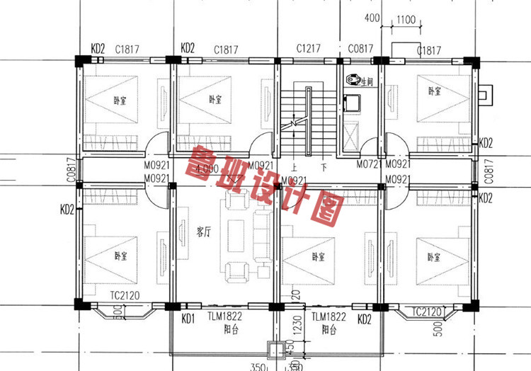 新农村150平二层自建屋推荐二层户型图