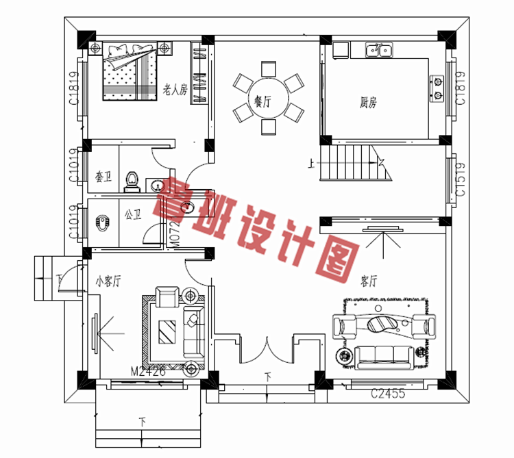 新农村四层独栋复式别墅设计图