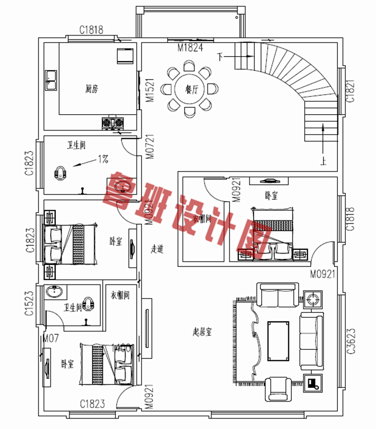 高端大气四层小别墅设计图