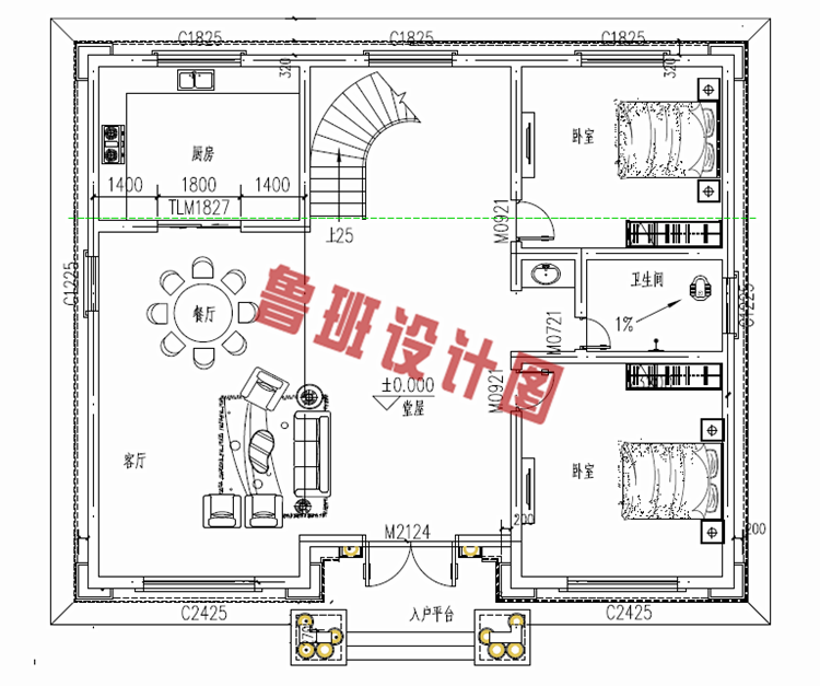 农村轻奢型四层别墅