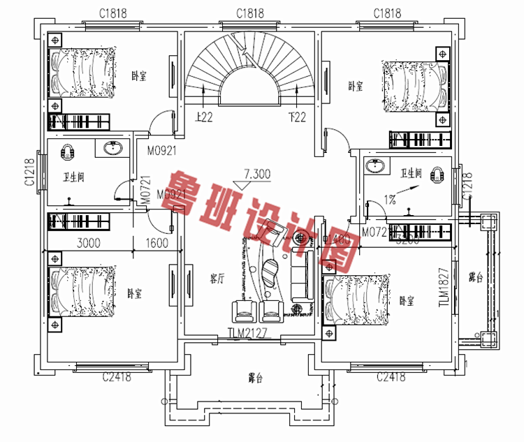 农村轻奢型四层别墅