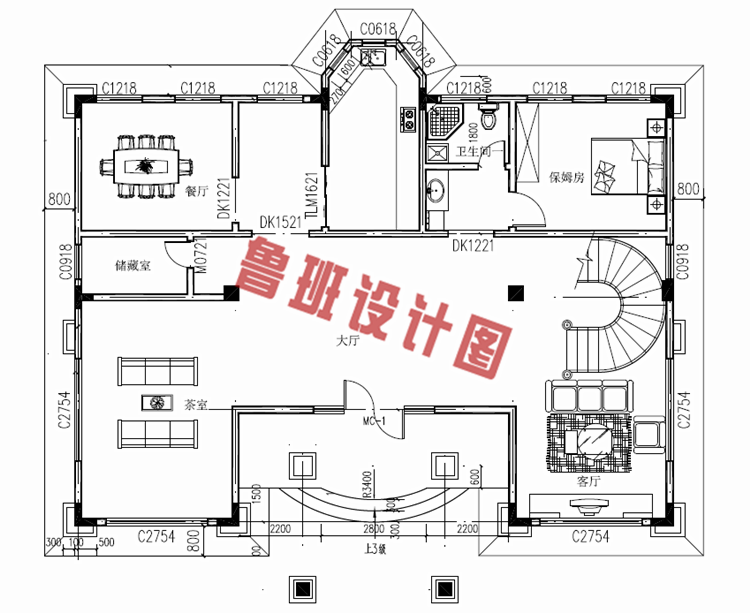 大气豪华四层别墅设计图纸