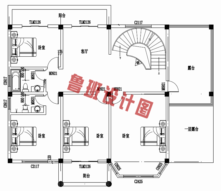 四层豪华简欧风格的自建房屋