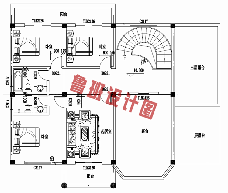 四层豪华简欧风格的自建房屋