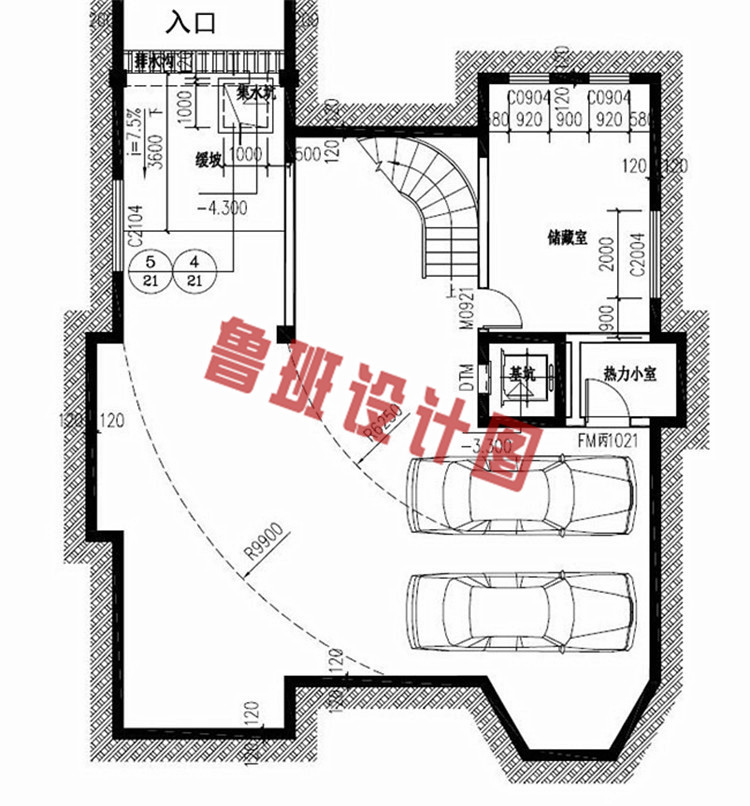 豪华三层带地下室别墅设计图