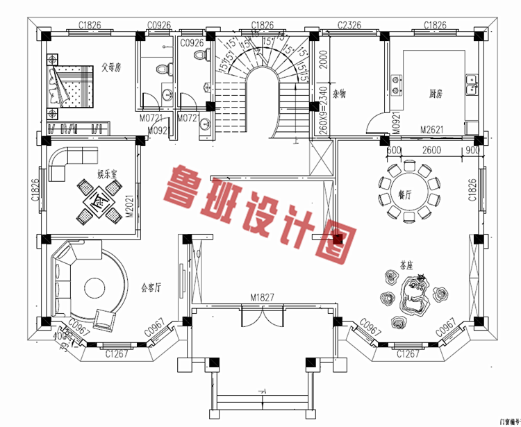 豪华大气三层农村房屋设计图